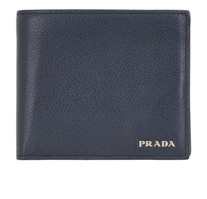 Prada Bifold Wallet, &pound;150, Accessories, Blue, Leather, Front view